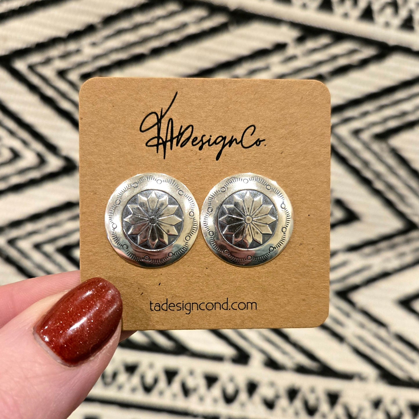 Poinsetta Concho Studs