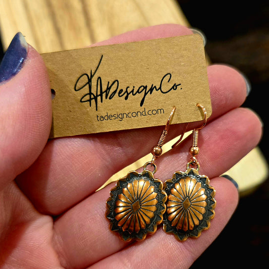 Copper Concho Dangles