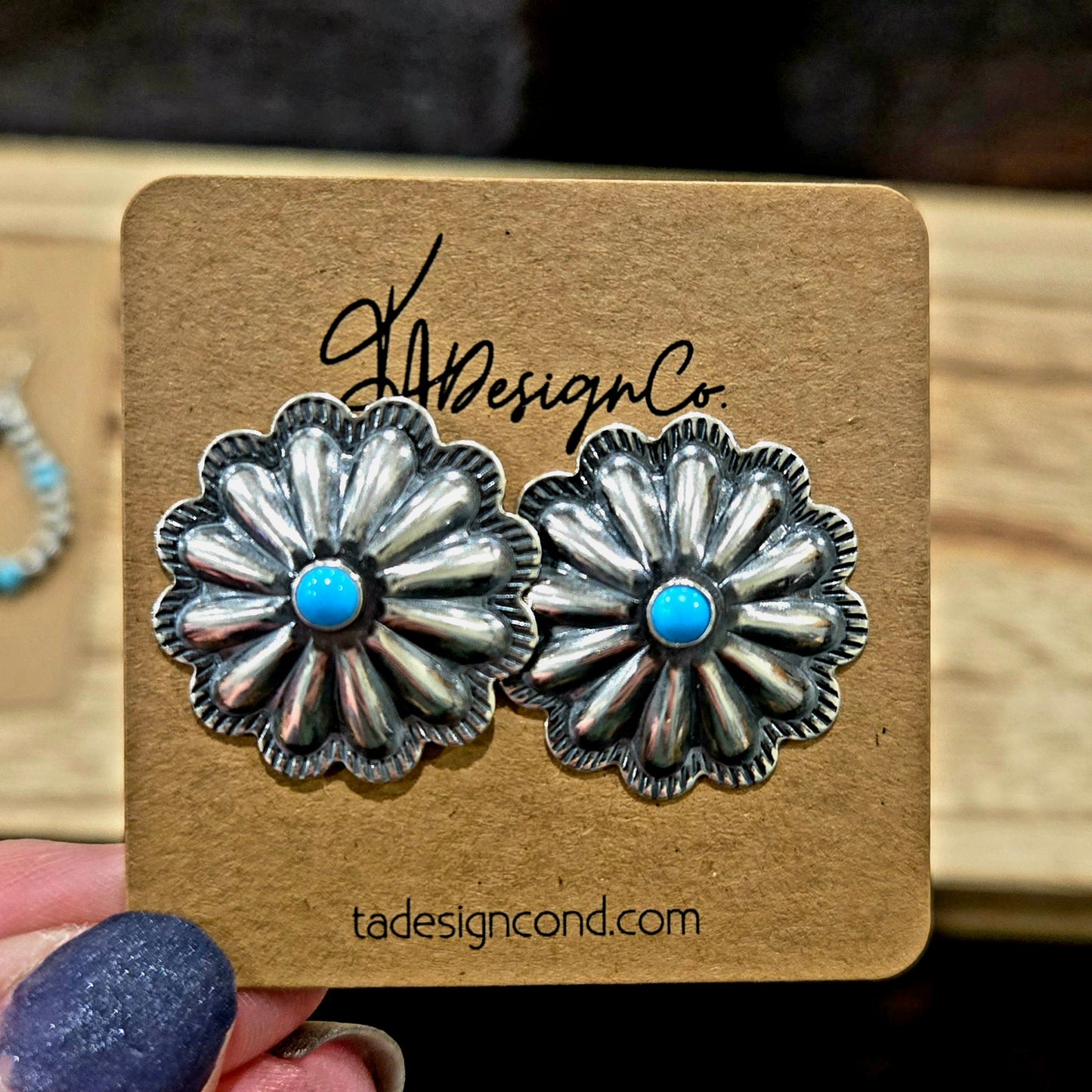 Stamped Concho Earring