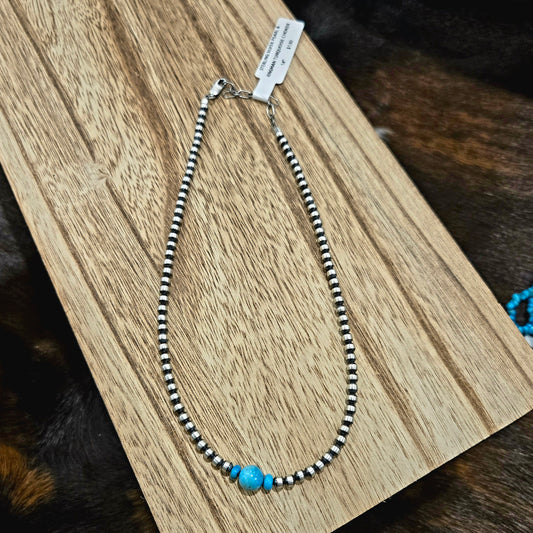 Desert Pearl & Turquoise Choker