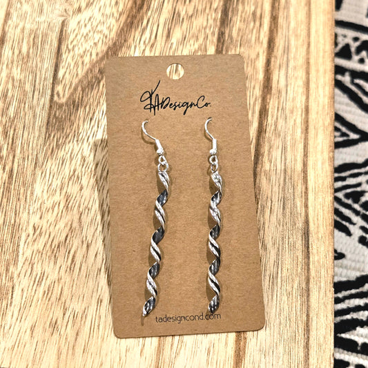 Double Twist Dangle Earrings
