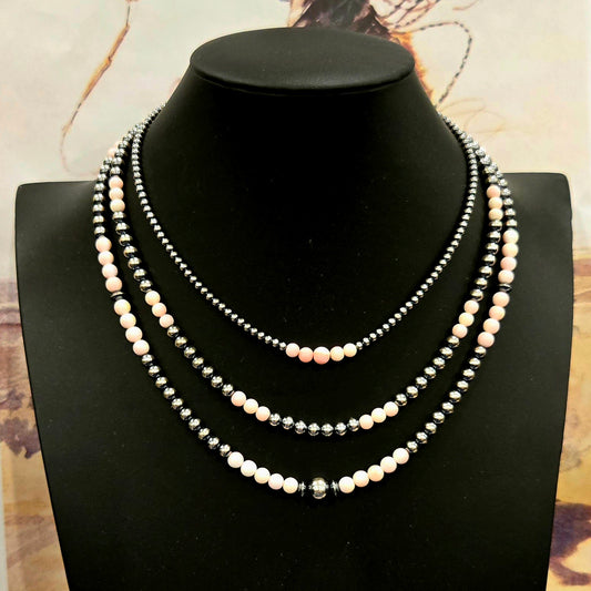 Desert Pearl & Pink Conch Necklaces