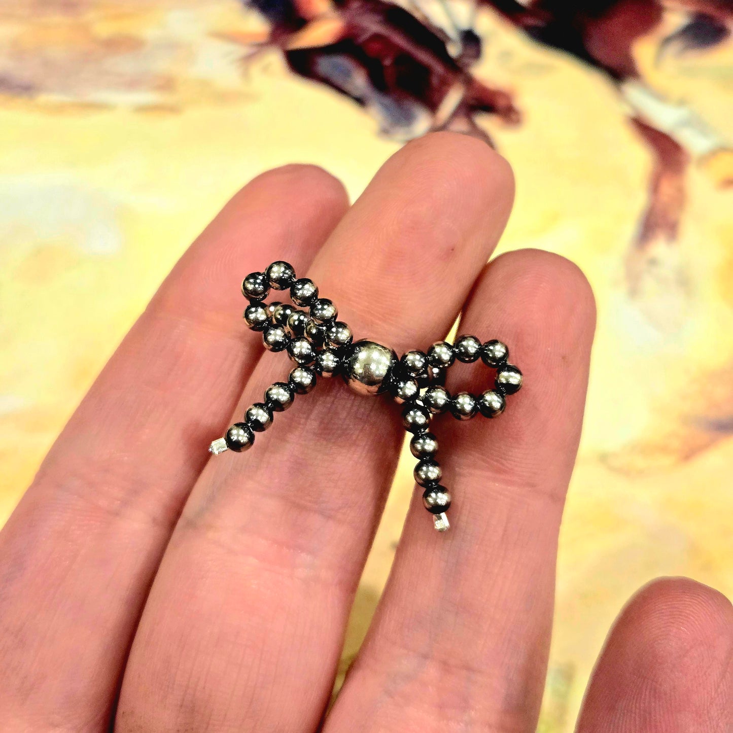 Desert Pearl Bow Stretch Ring