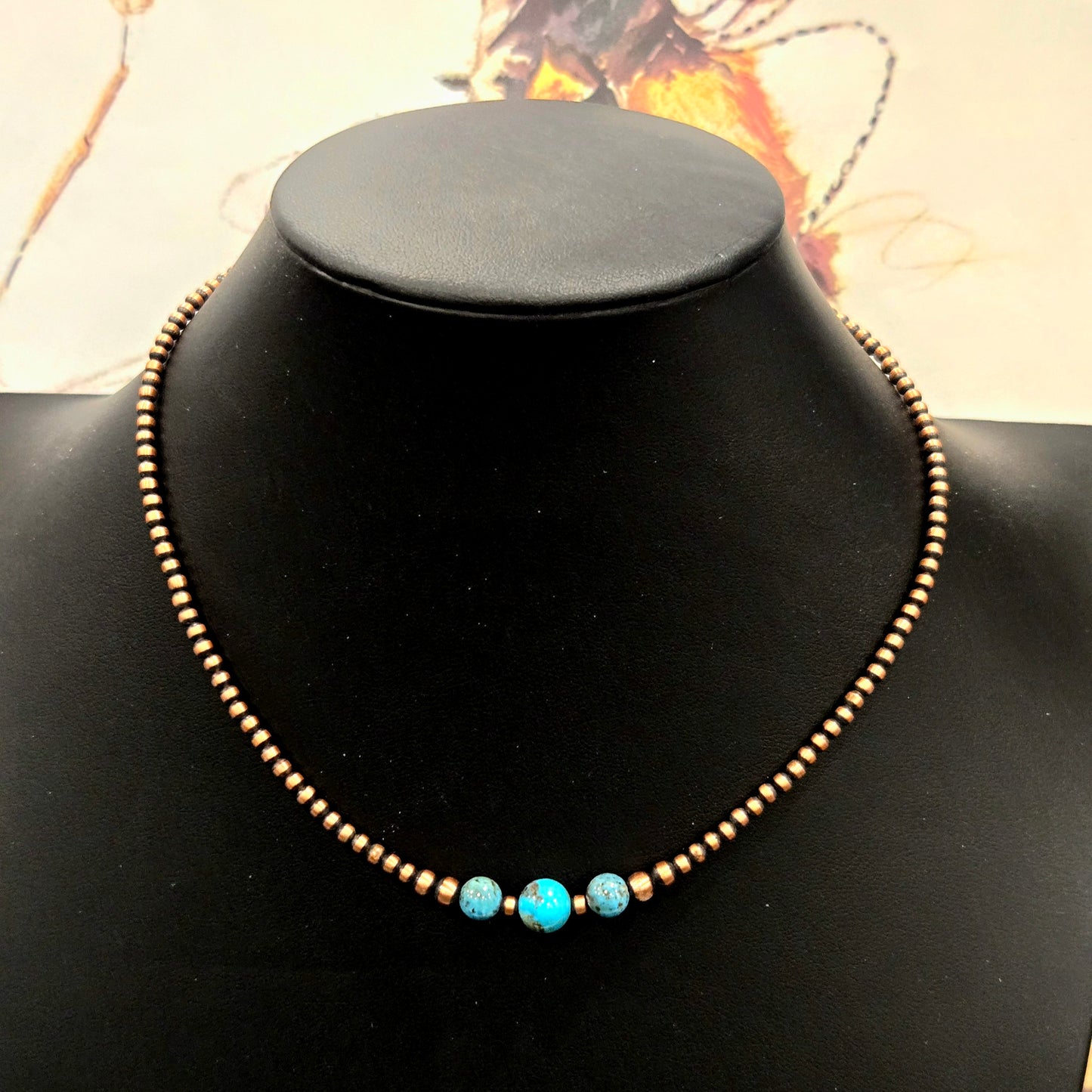 Copper and Turquoise Desert Pearl Choker