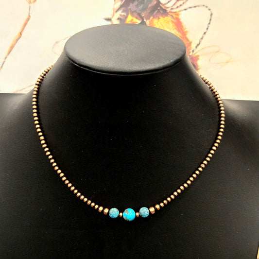 Copper and Turquoise Desert Pearl Choker
