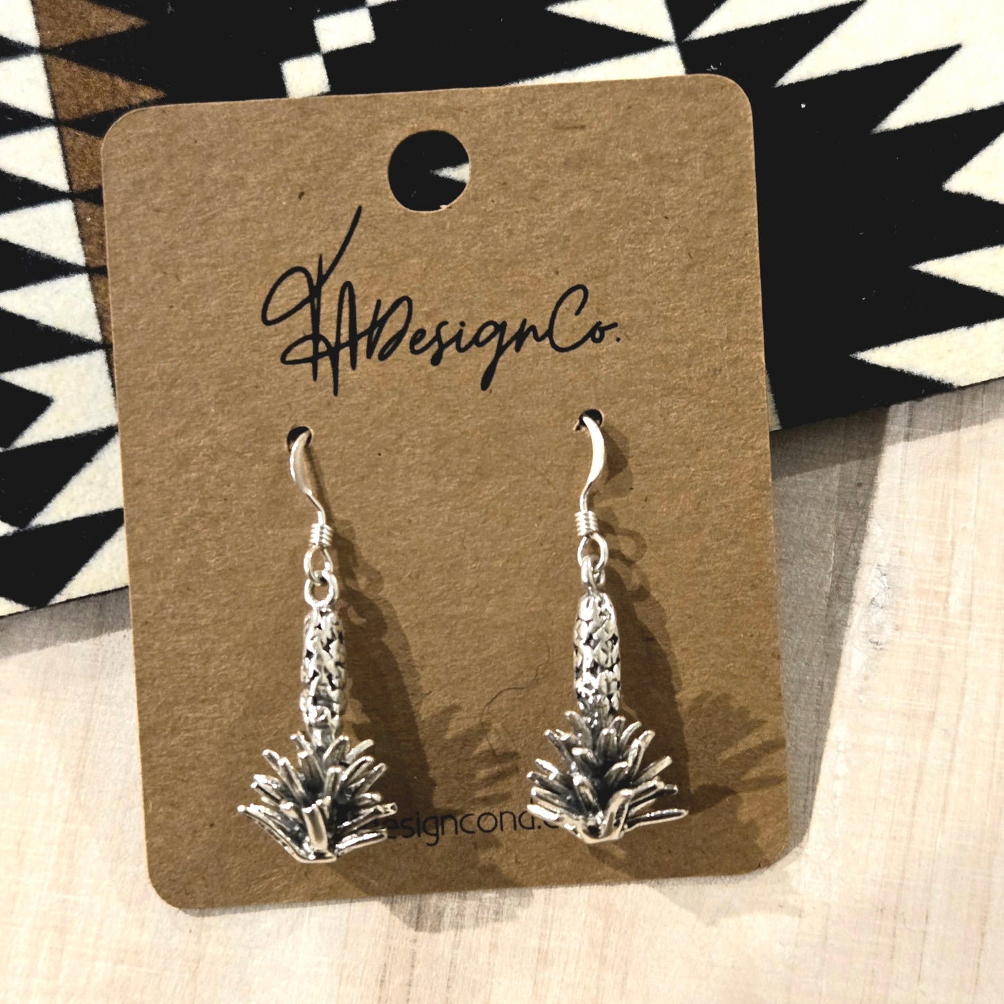 Silver Yucca Dangle Earrings