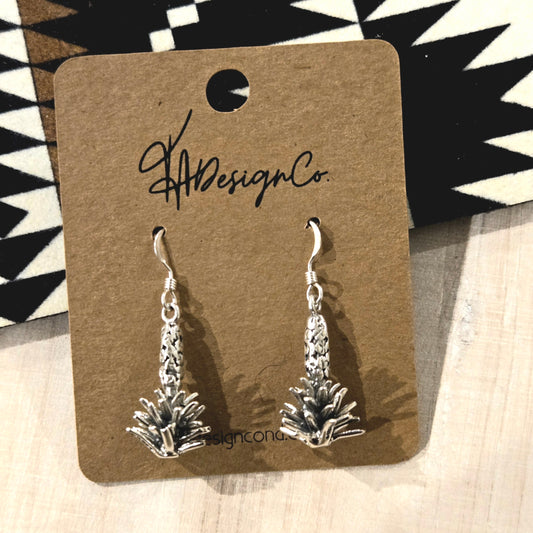Silver Yucca Dangle Earrings
