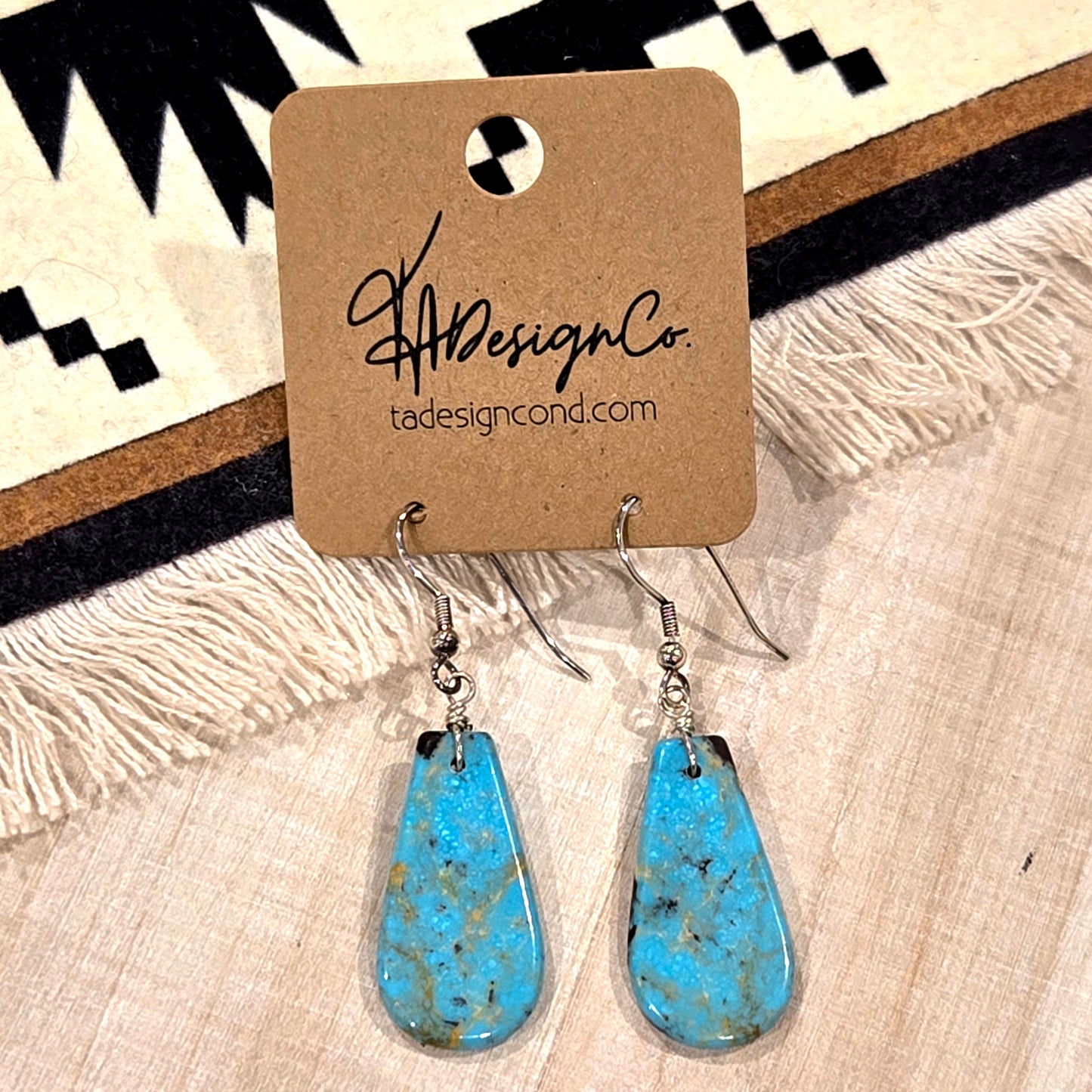 Turquoise Slab Earrings