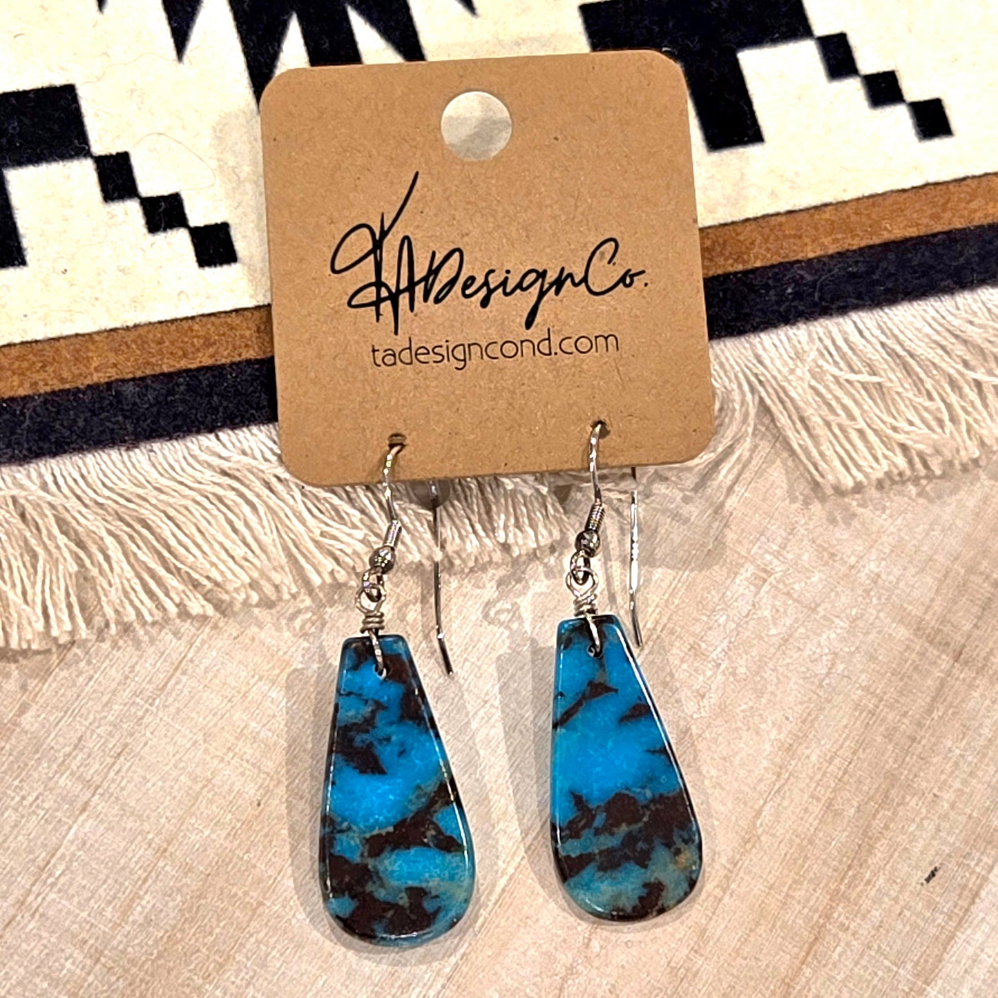 Turquoise Slab Earrings