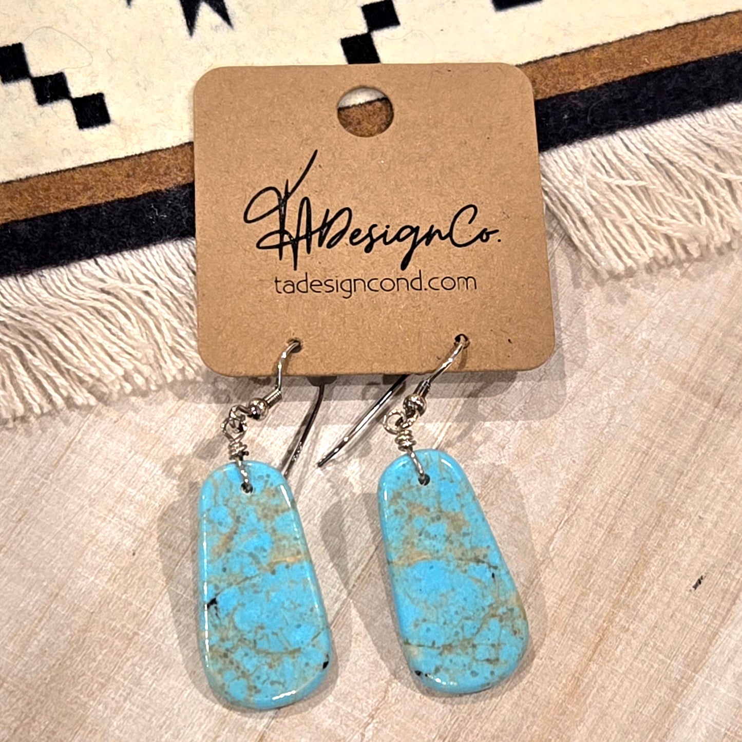 Turquoise Slab Earrings