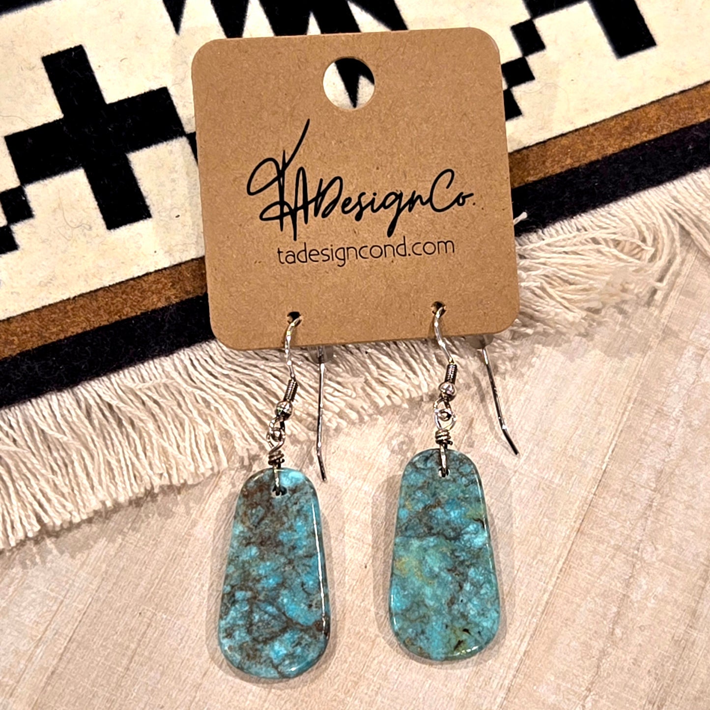 Turquoise Slab Earrings