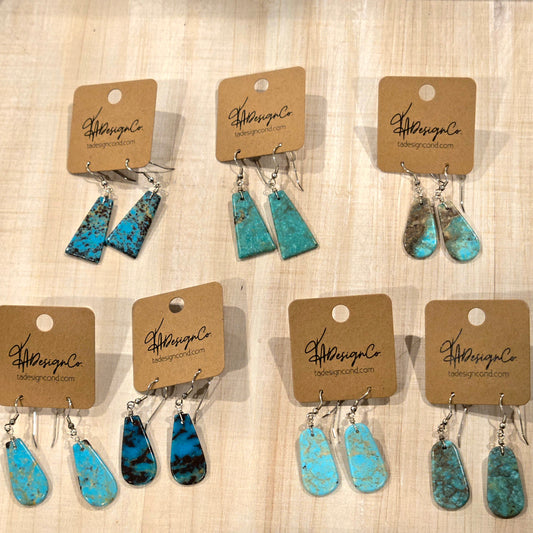 Turquoise Slab Earrings