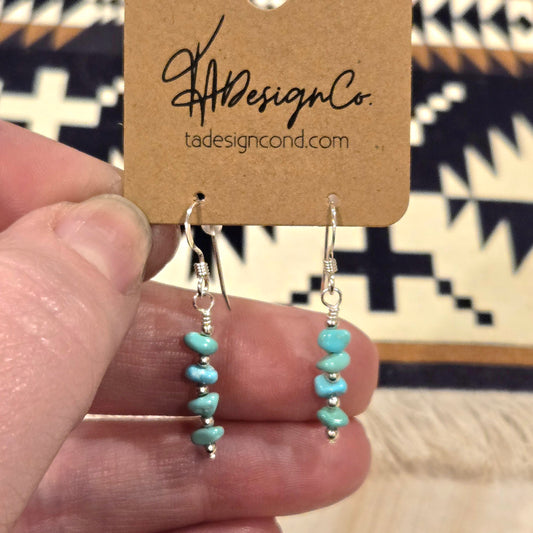 Lone Mtn Turquoise Dangles