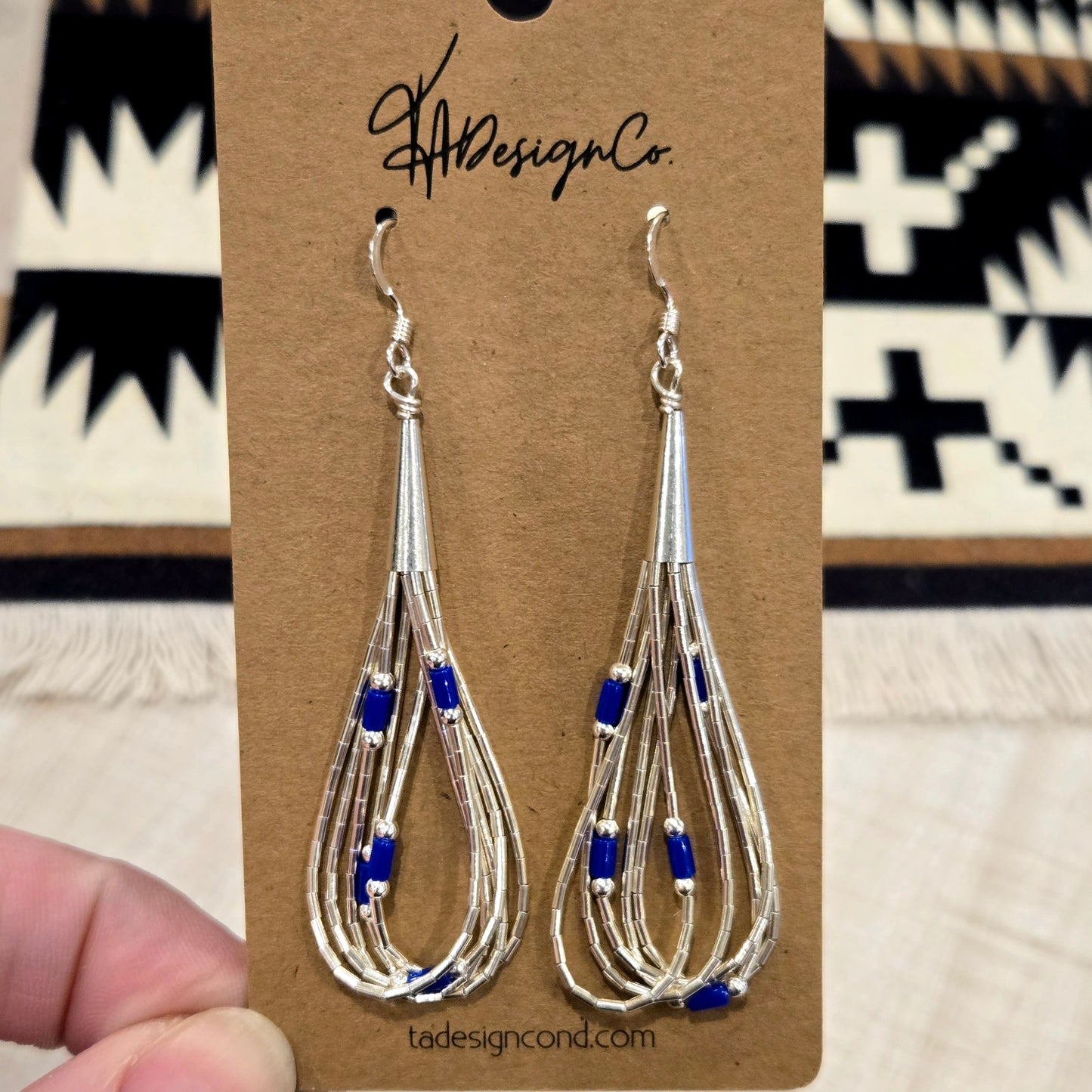 Liquid Silver Lapis Earrings
