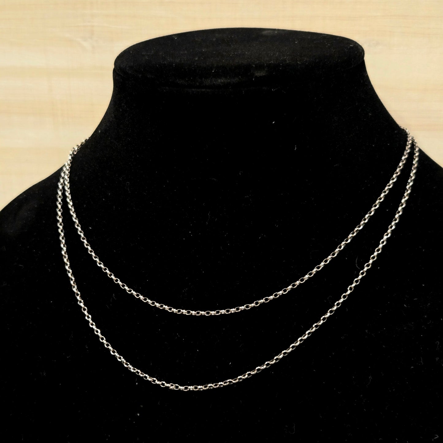 Sterling SIlver Oxidized Rolo Chain