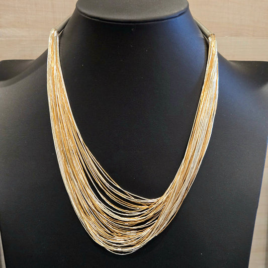 Liquid Silver & Gold Necklace