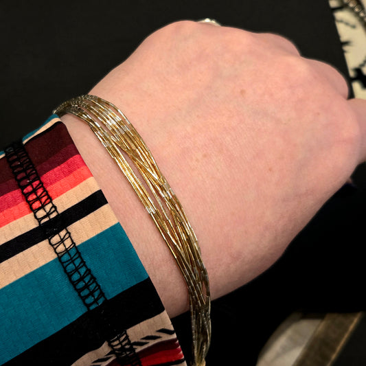 Liquid Silver & Gold Bracelet