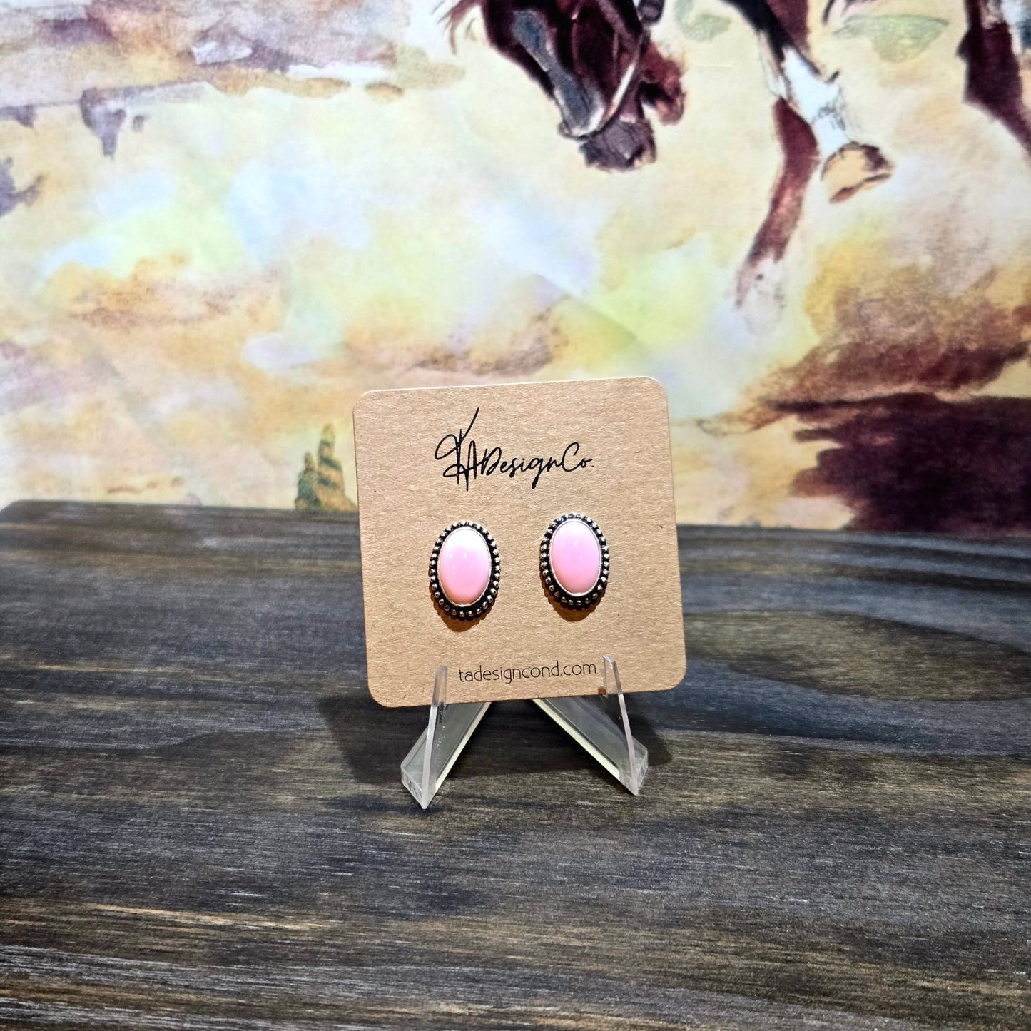 Pink Conch Studs