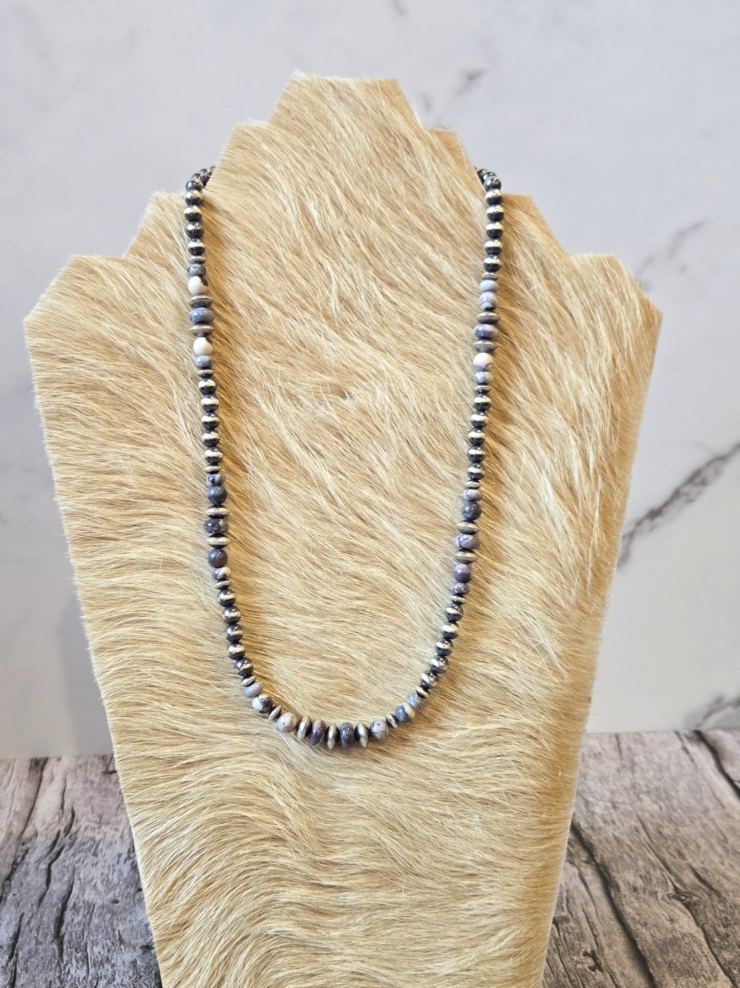 Porcelain Jasper & Desert Pearl Necklace