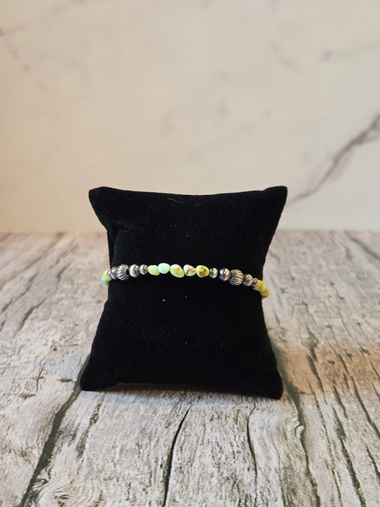 Palomino & Desert Pearl Memory WIre Bracelet