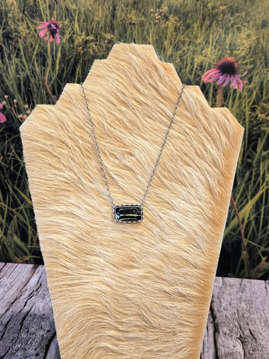 Black Jack Turquoise Bar Necklace