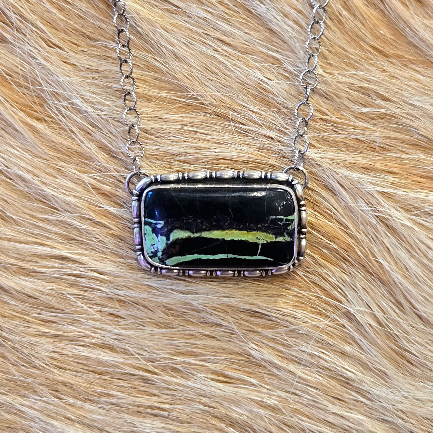 Black Jack Turquoise Bar Necklace