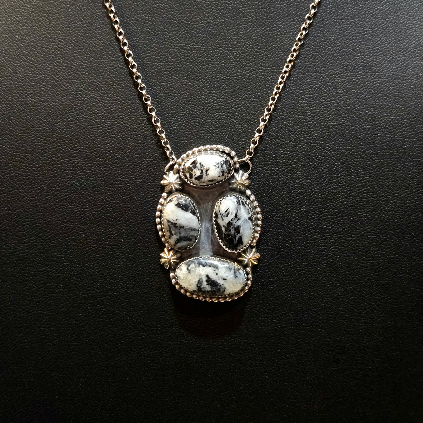 White Buffalo Cluster Necklace