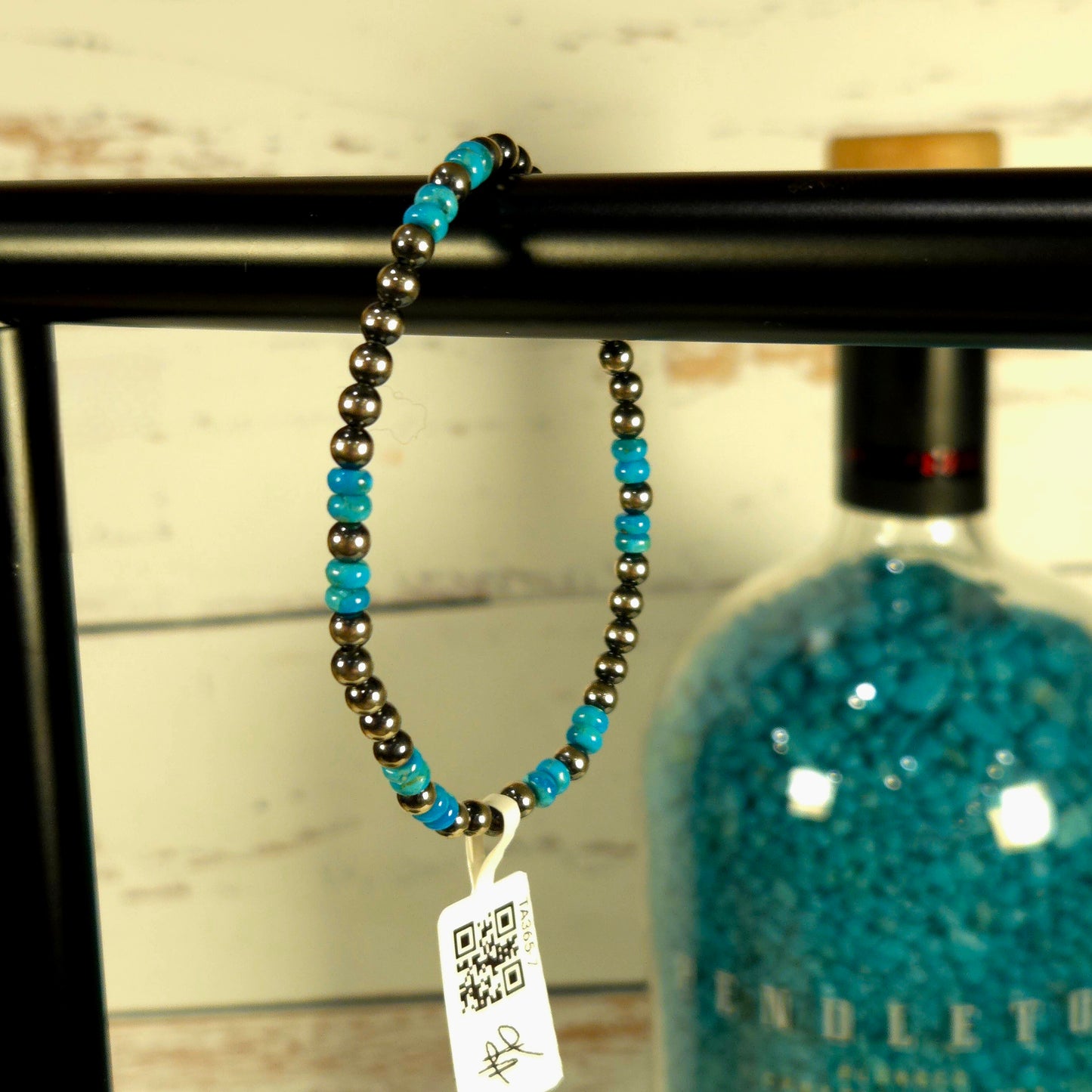 Sonoran Turquoise & Desert Pearl Stretch Bracelet