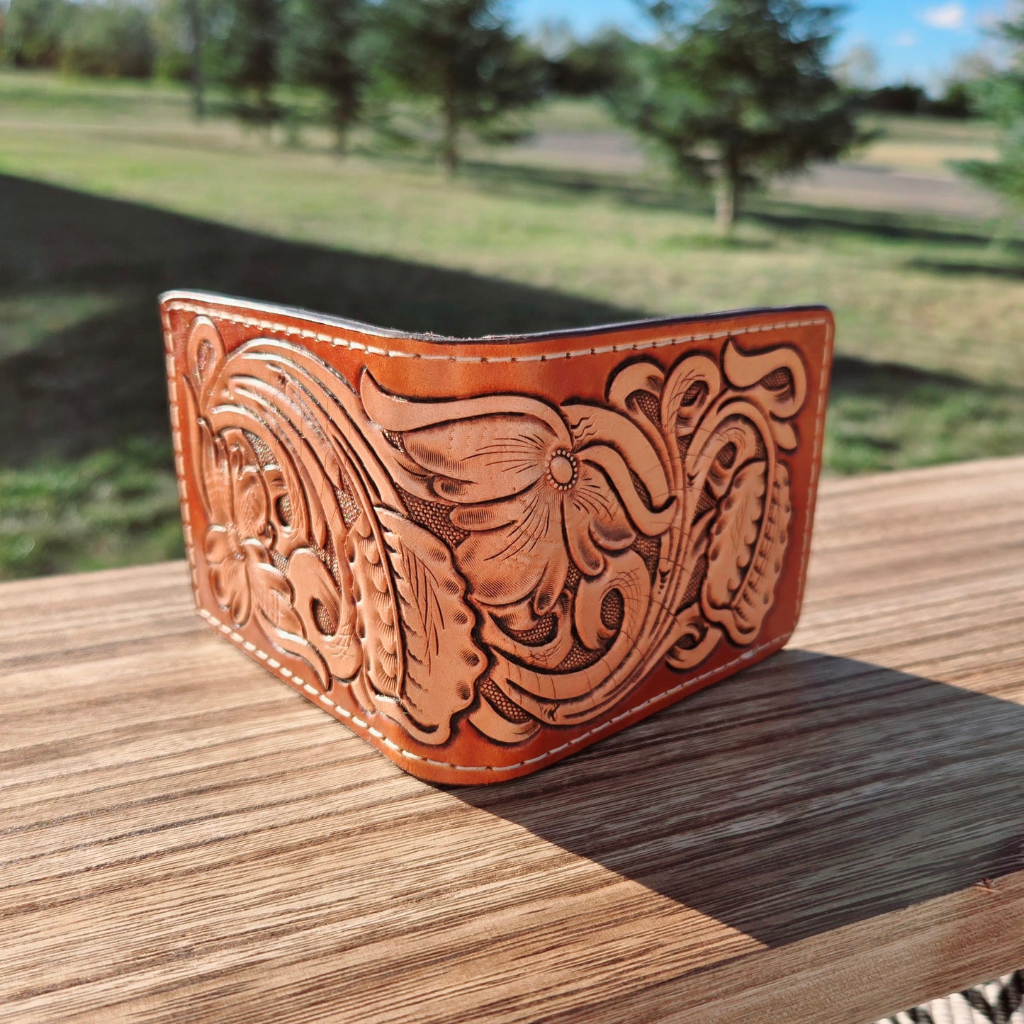 Tooled Front Pocket/Card Wallet