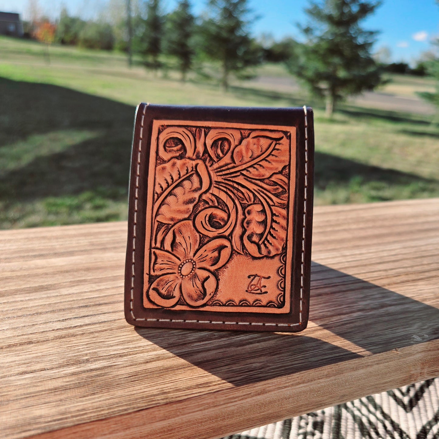 Tooled Front Pocket/Card Wallet