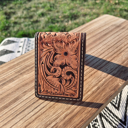 Tooled Front Pocket/Card Wallet