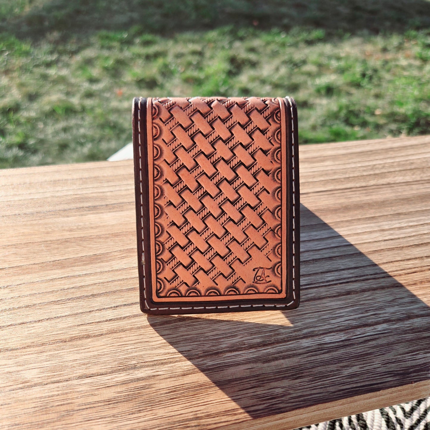 Tooled Front Pocket/Card Wallet