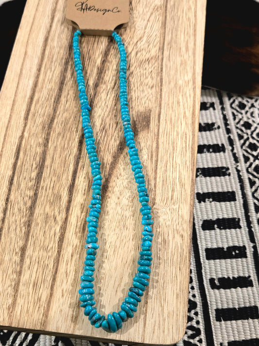 Turquoise Bead Strand Necklace