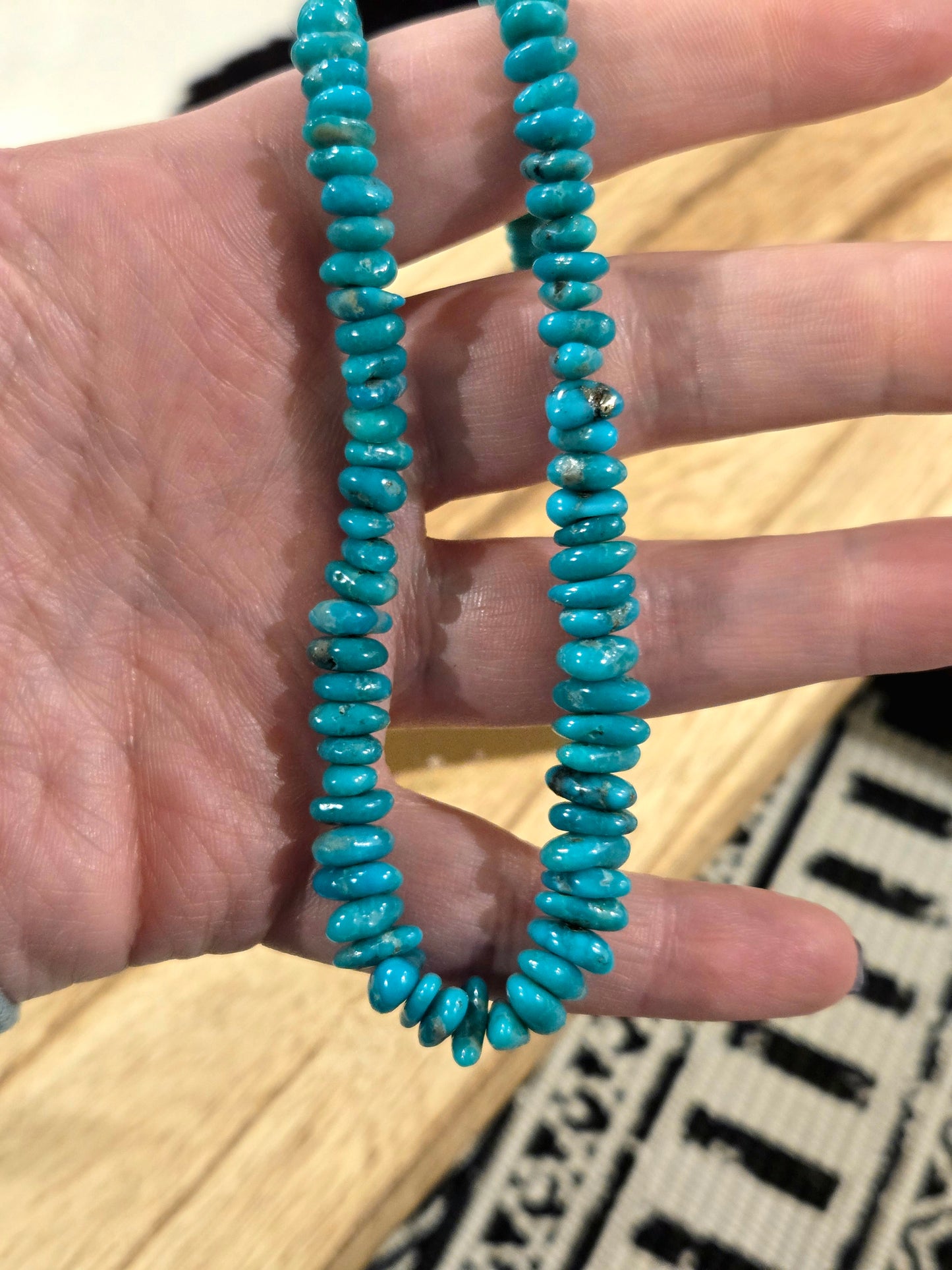 Turquoise Bead Strand Necklace