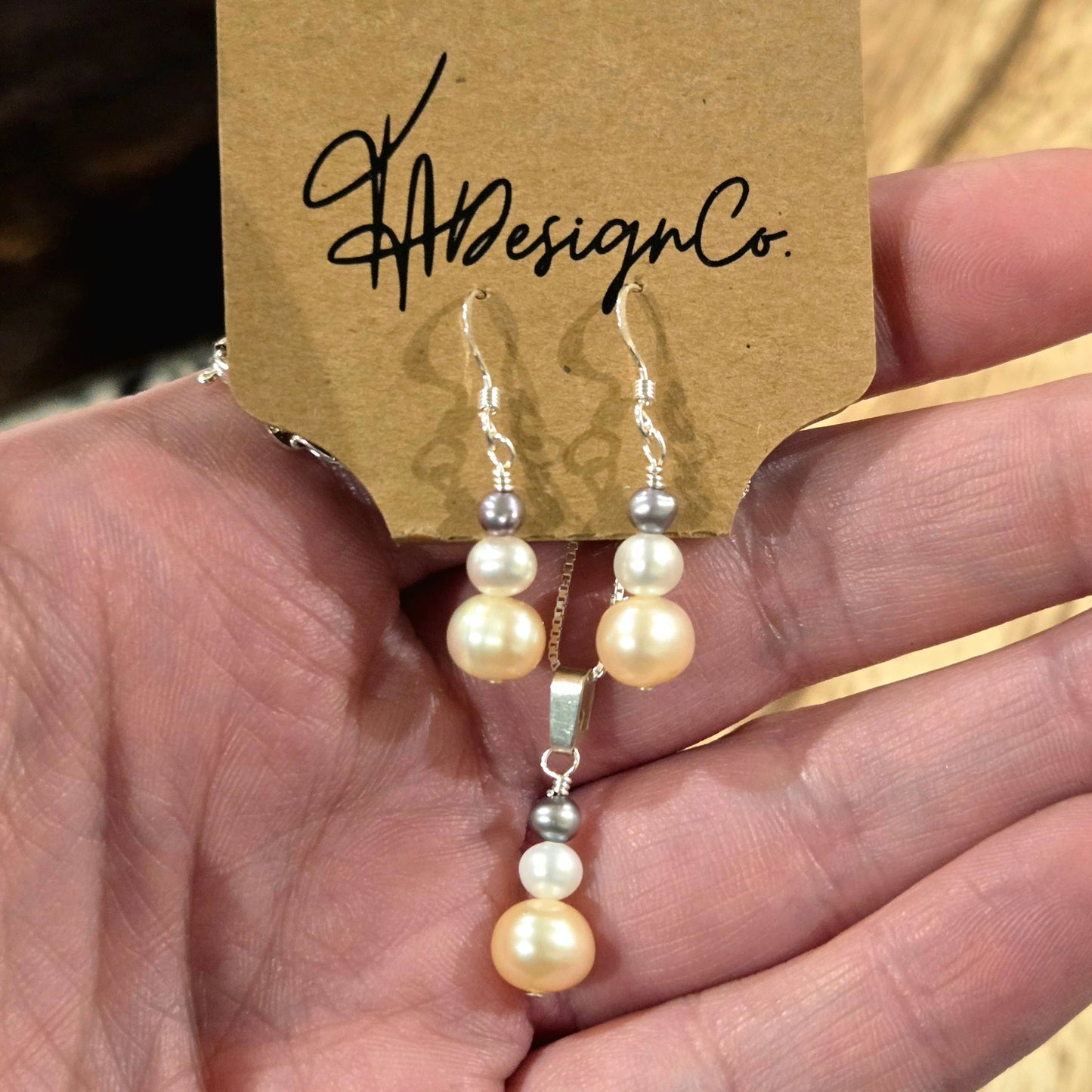 Tricolor Fresh Water Pearl Set