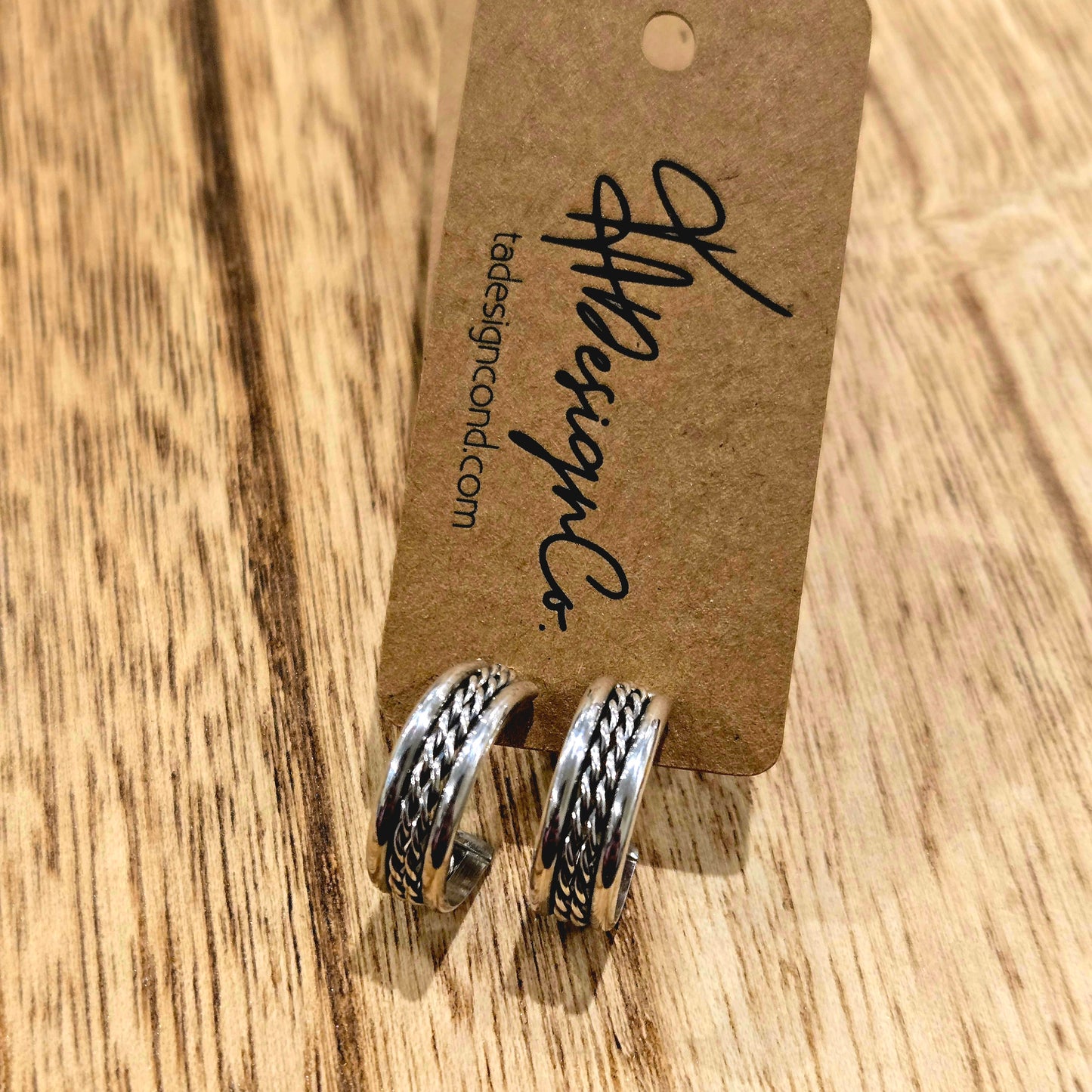 Sterling Silver Twist Wire Hoops