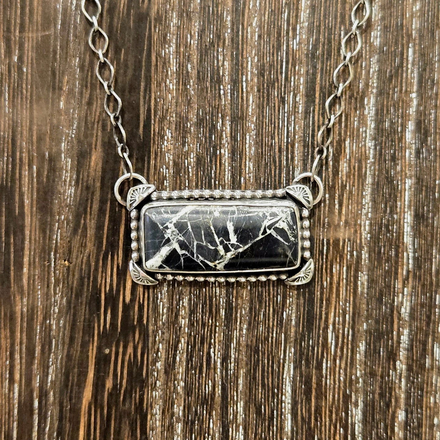 White Buffalo Bar Necklace