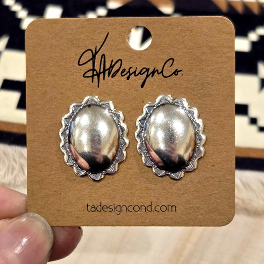 Oval Concho Studs
