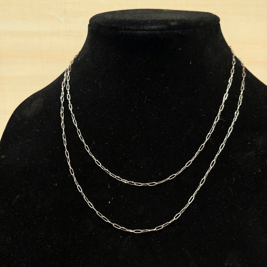 Sterling Silver Oxidized Cable Chain