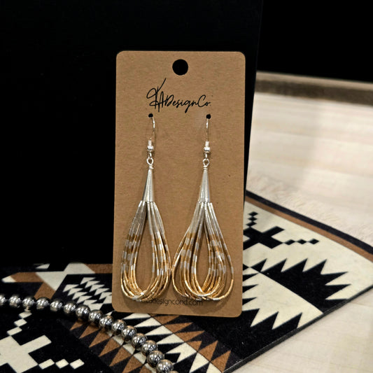 Liquid Silver & Gold Dangle Earrings