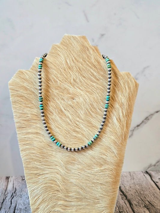 Red Skin Turquoise Desert Pearl Necklace