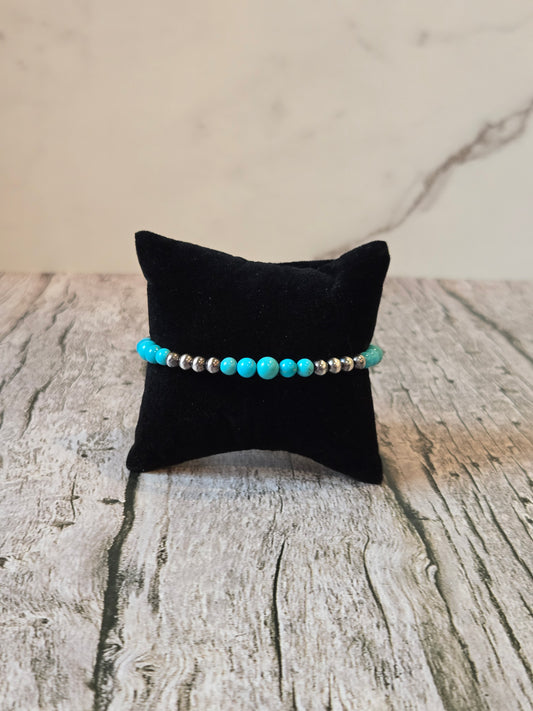 Mina Maria & Desert Pearl Memory WIre Bracelet