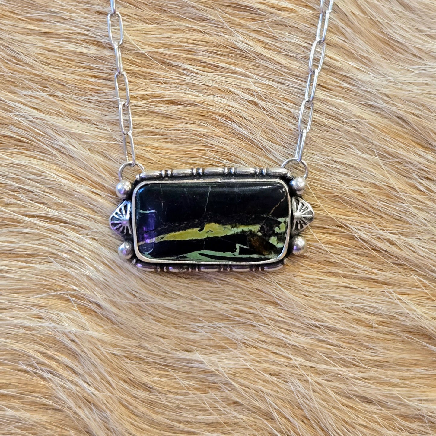 Black Jack Turquoise Bar Necklace