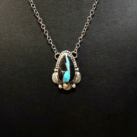 Black Jack Turquoise Necklace