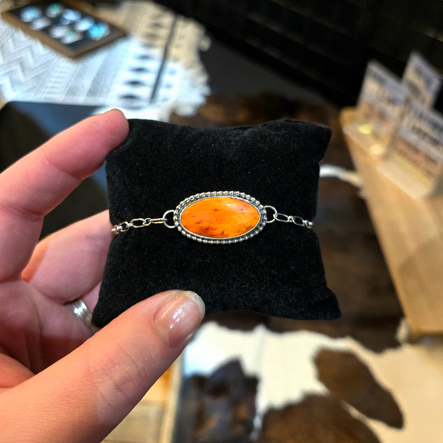 Orange Spiny Bracelet