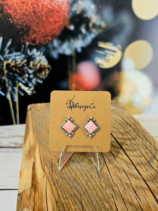 Pink Conch Studs