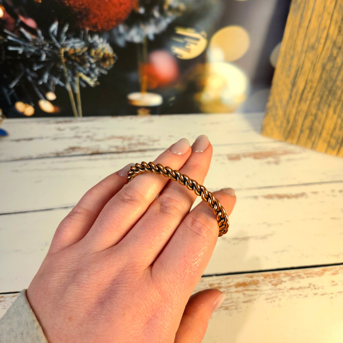 Copper Curb Chain Cuff