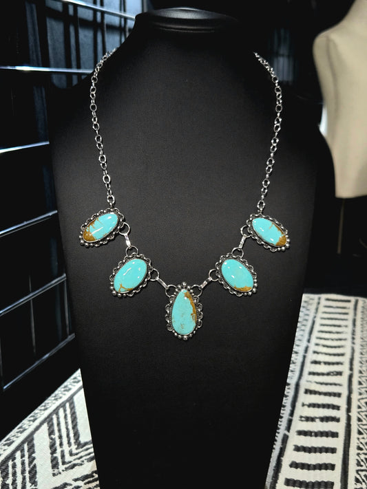 Glacier Blue Statement Necklace