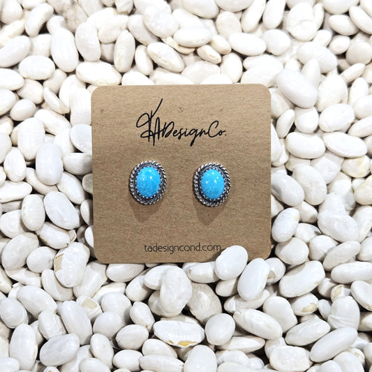 Kingman Mini Oval Studs
