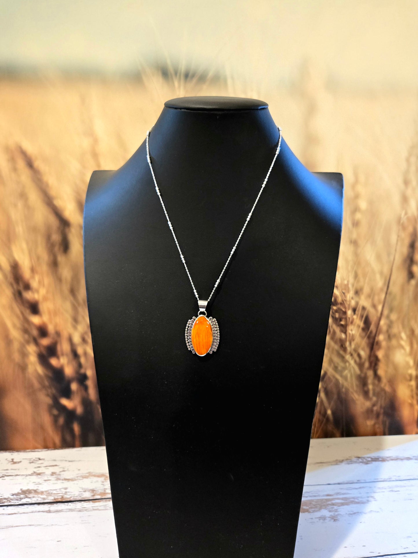 Orange Spiny Necklace